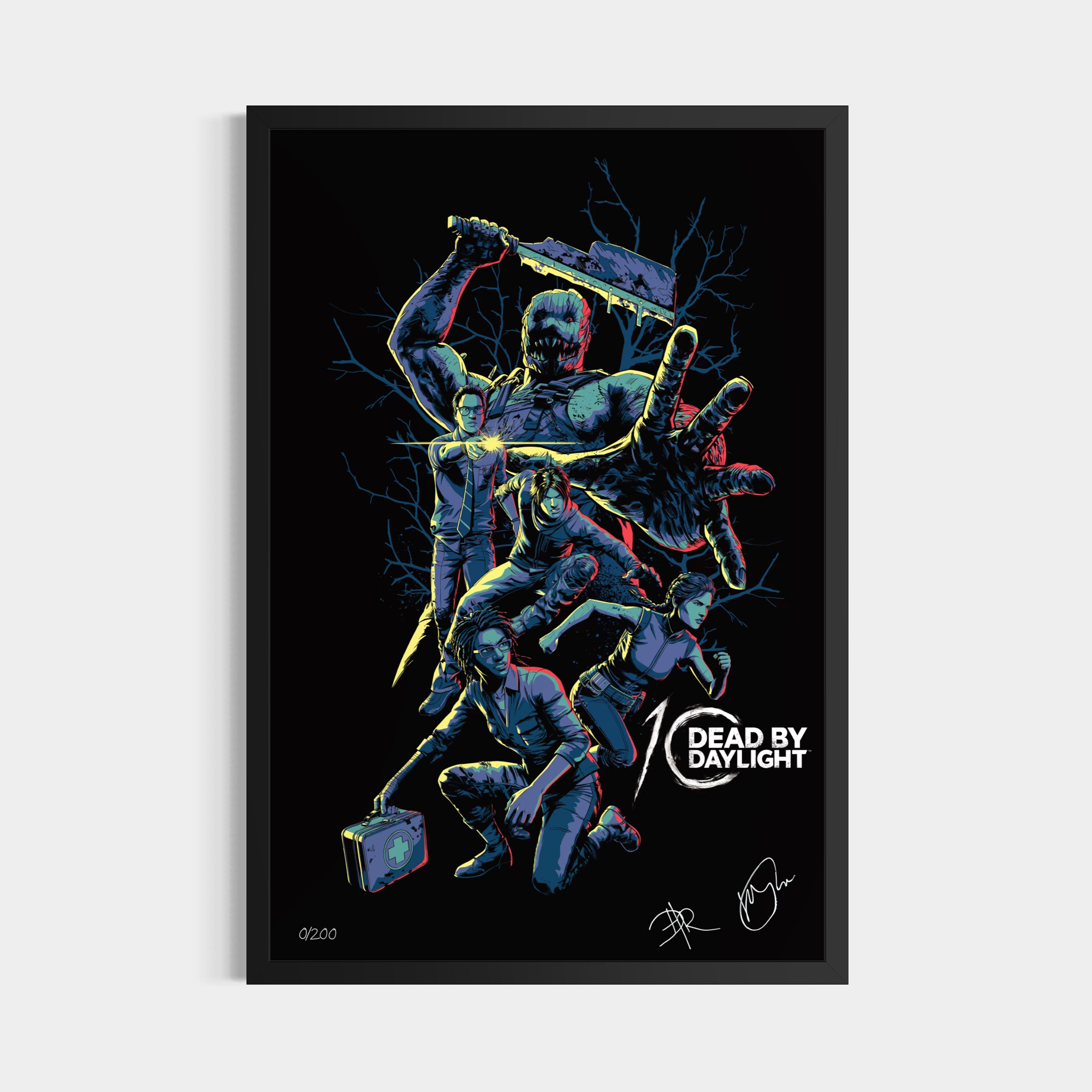 DEAD BY DAYLIGHT レアサイン入りポスター Dead by Daylight - 10th Anniversary | Limited & Signed Framed Art