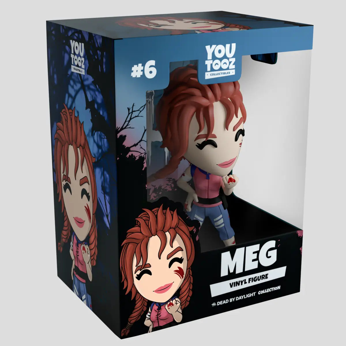 Boxed vinyl figurine of 'Meg' by YouTooz from Dead by Daylight universe