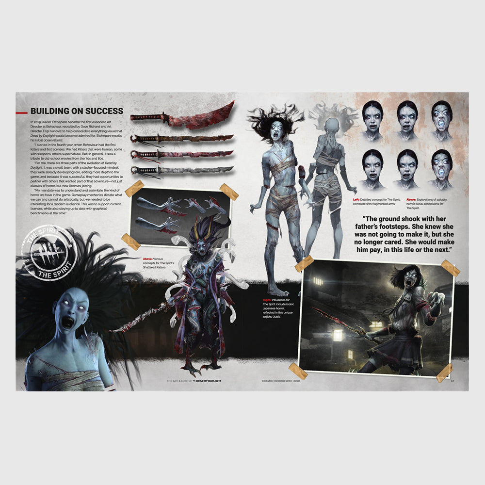 The art and lore of dead by daylight artbook- open book