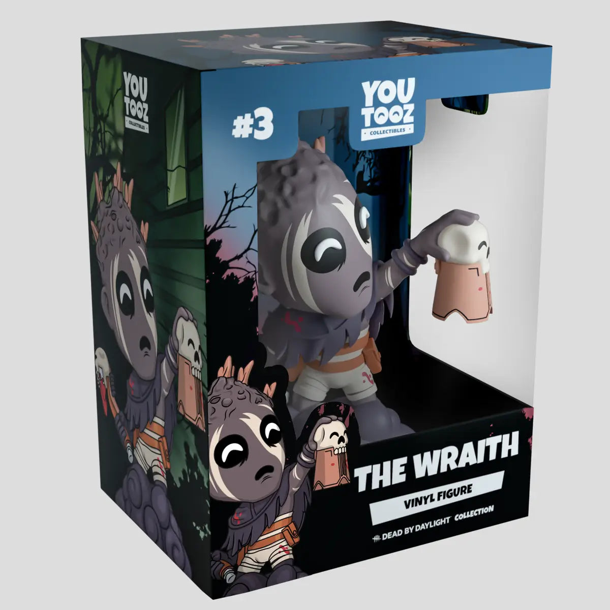 Boxed vinyl figurine of 'The Wraith' by YouTooz from Dead by Daylight universe