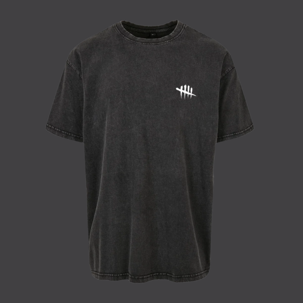 ★BADBLOOD★ Mystic Basic T-shirt Black Dot acidwashteetransparentfrontMD.