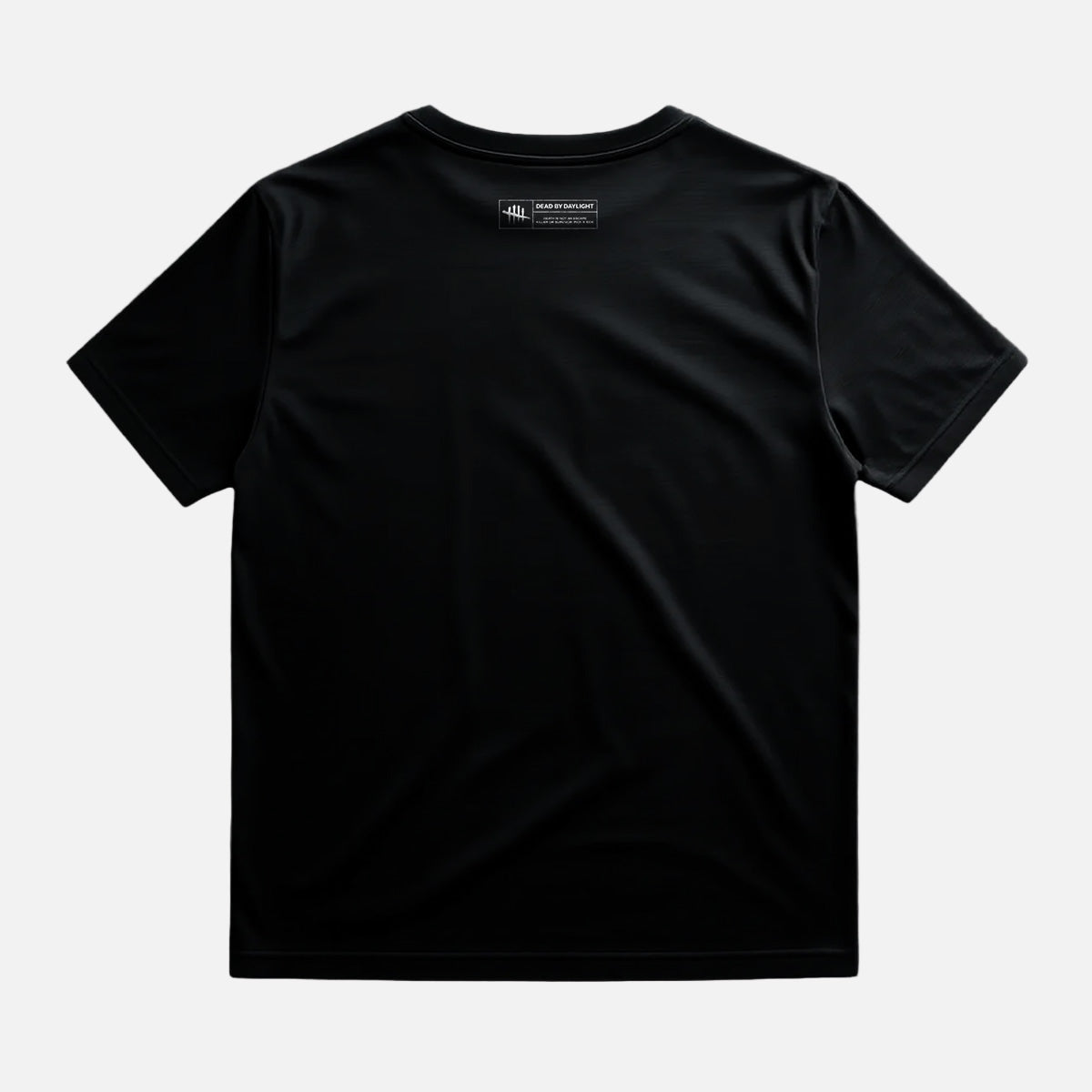 Black t-shirt on a dark gray background
