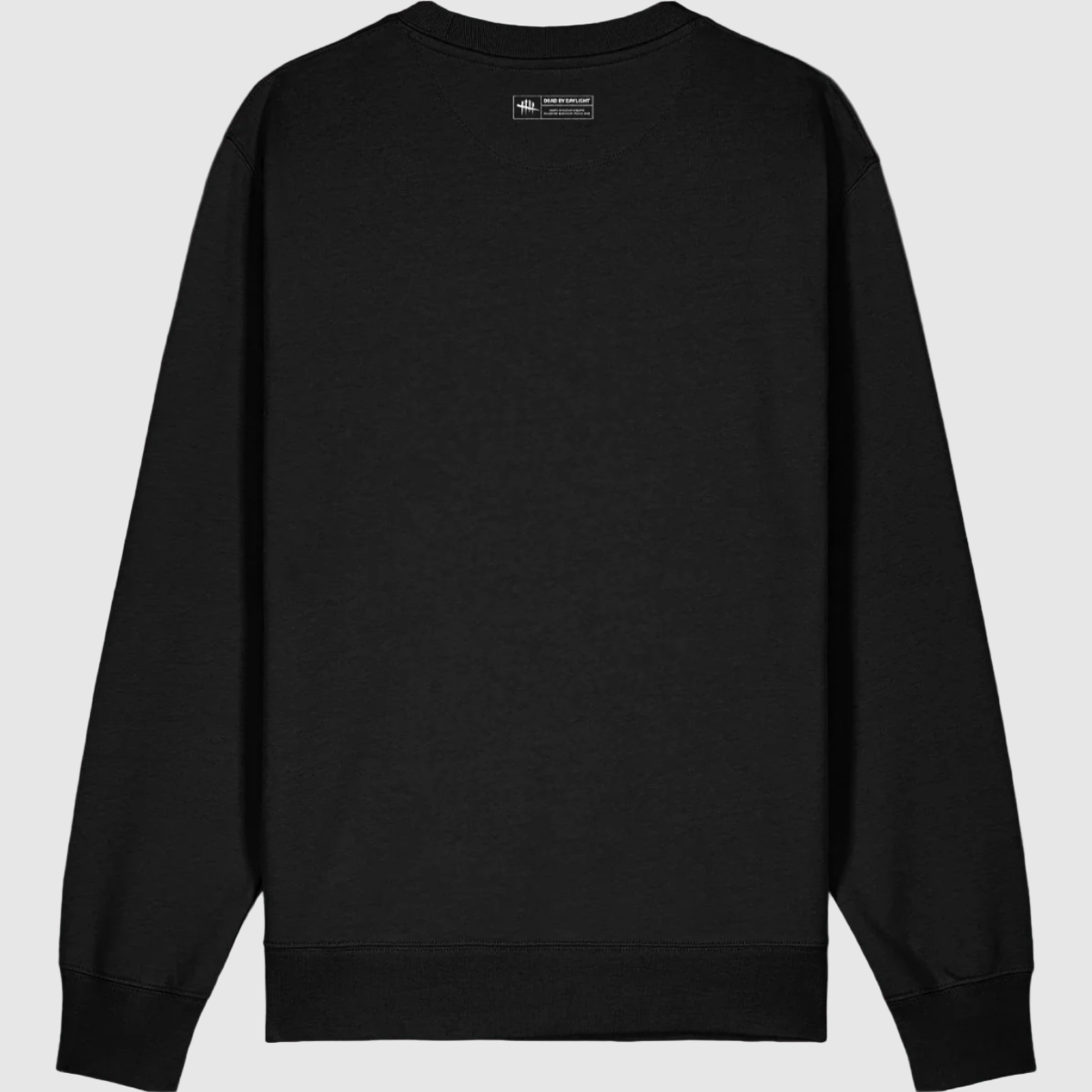 Black sweatshirt on a white background