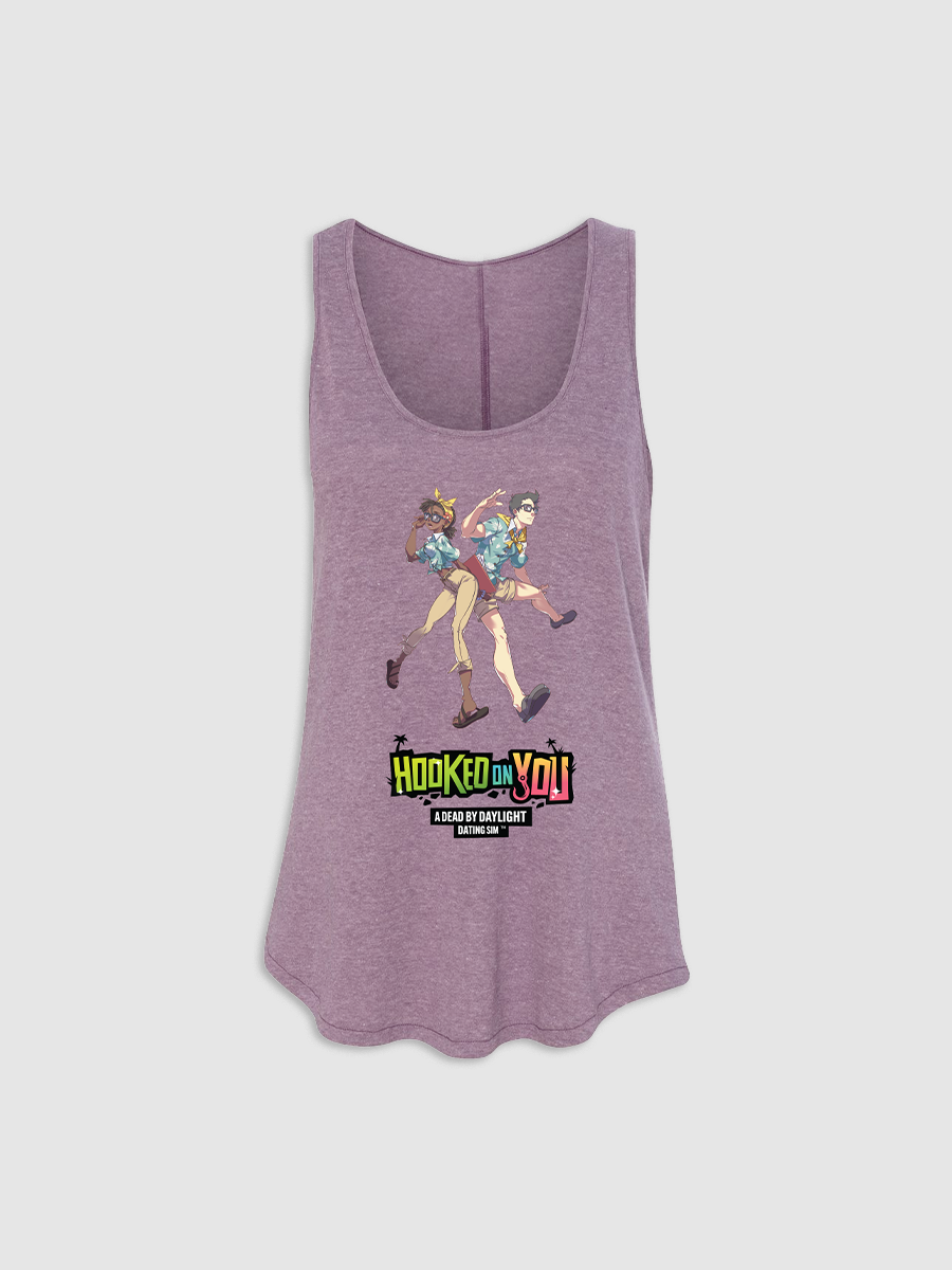Hooked On You Claudette & Dwight Tank Top - Vintage Iris