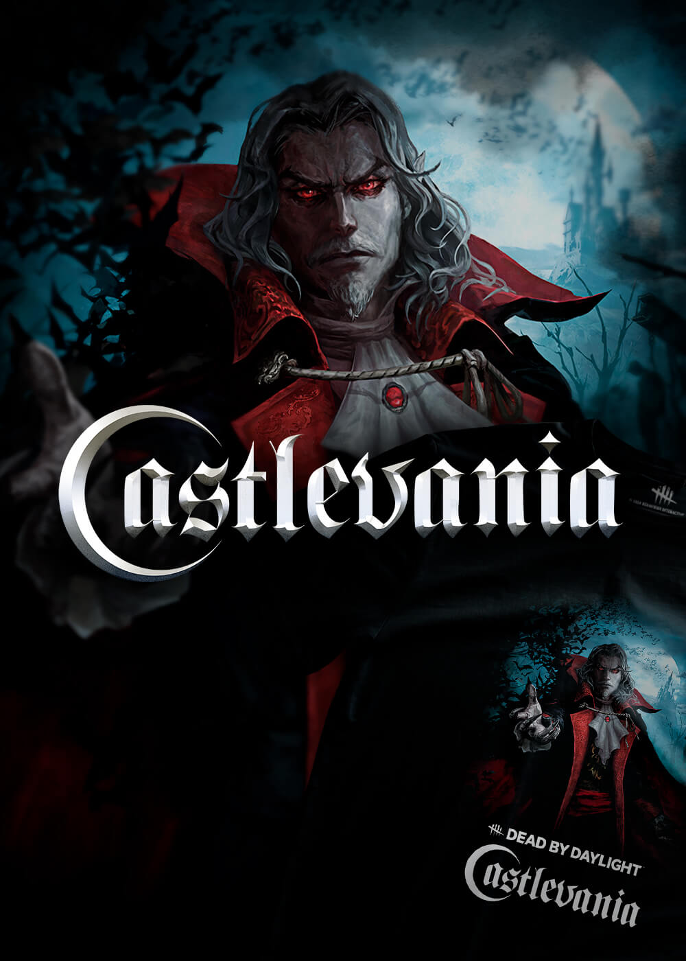 Picture featuring Castlevania background and dead by daylight universe
