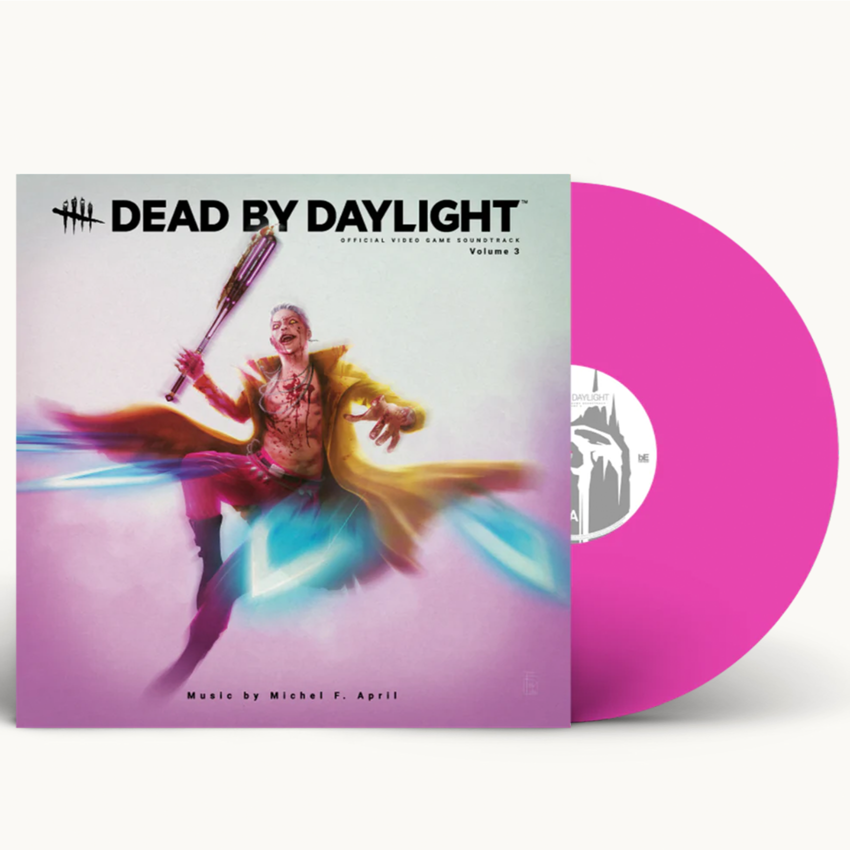 Vinyl record with 'Dead by Daylight' cover art on a white background