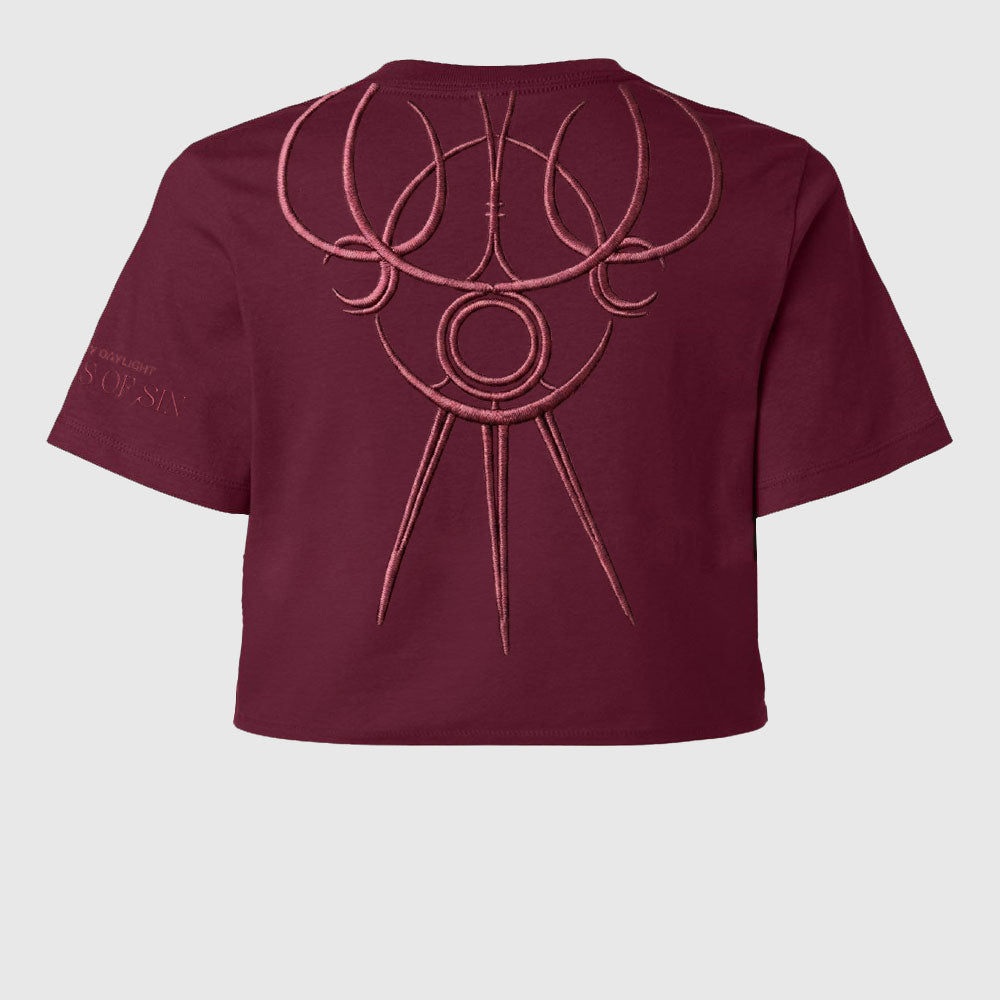 Chorus of Sin – Stardotter embroidered cropped T-shirt