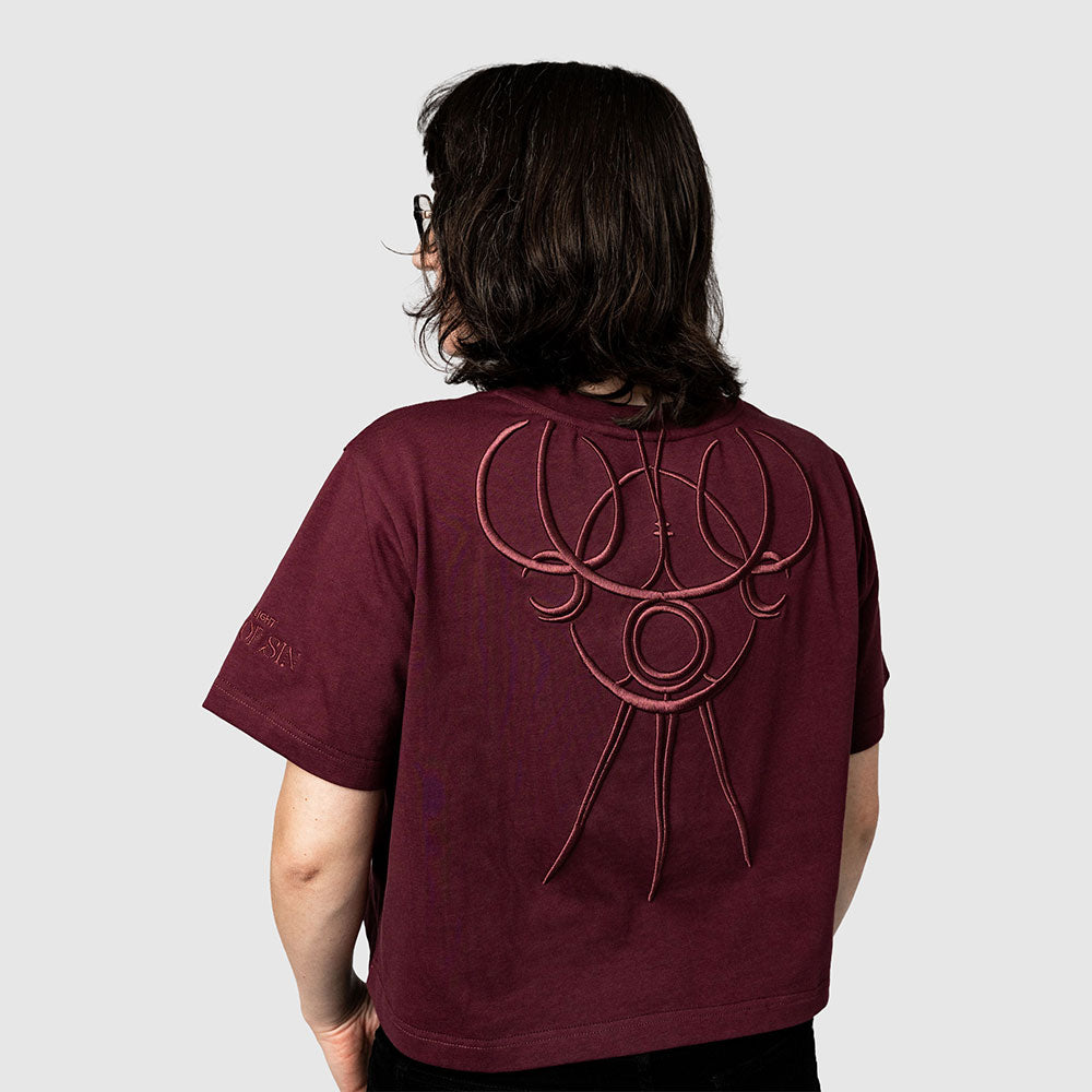 Chorus of Sin – Stardotter embroidered cropped T-shirt