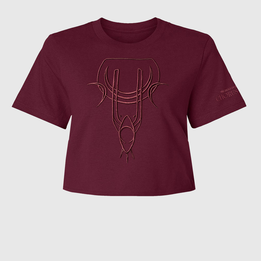 Chorus of Sin – Stardotter embroidered cropped T-shirt