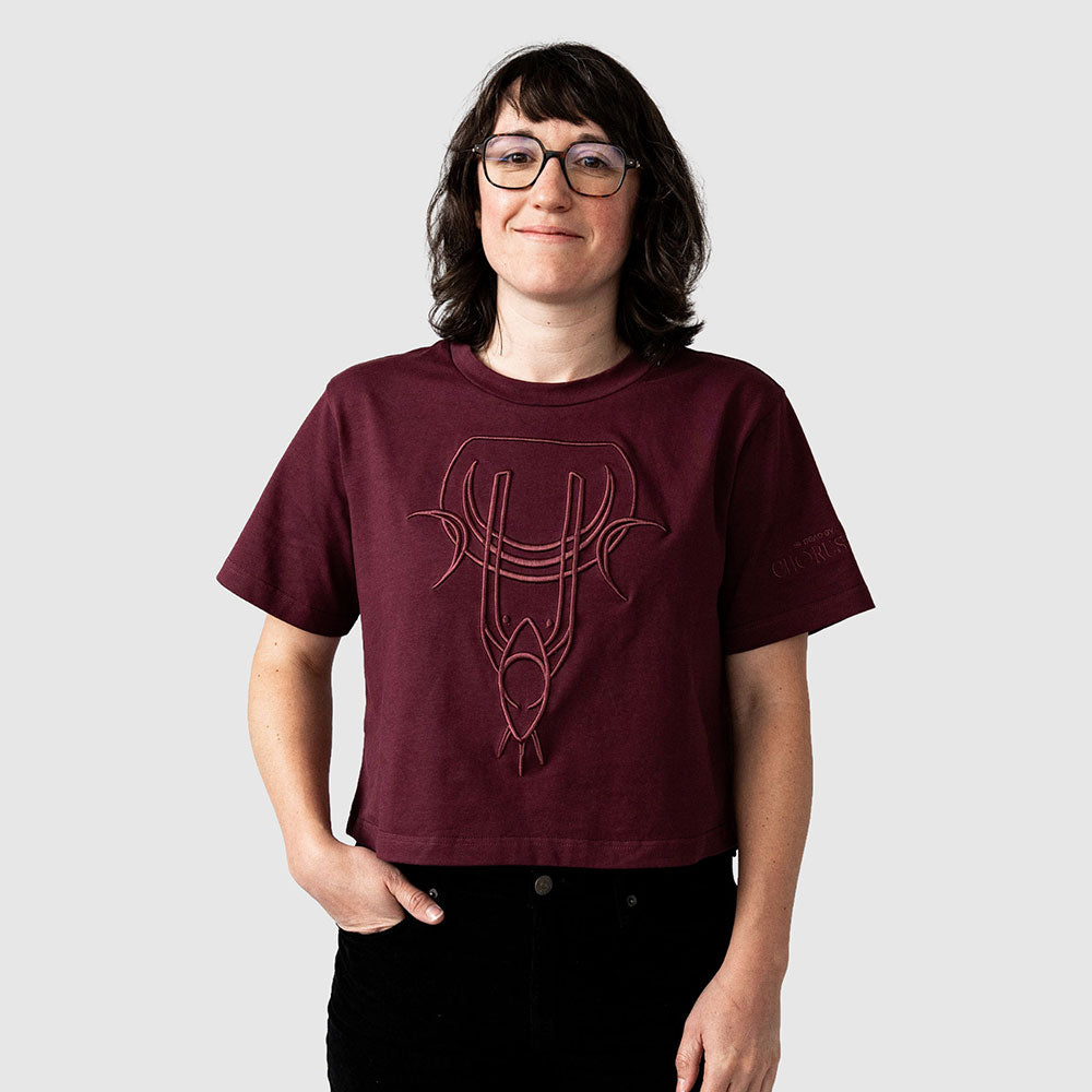 Chorus of Sin – Stardotter embroidered cropped T-shirt