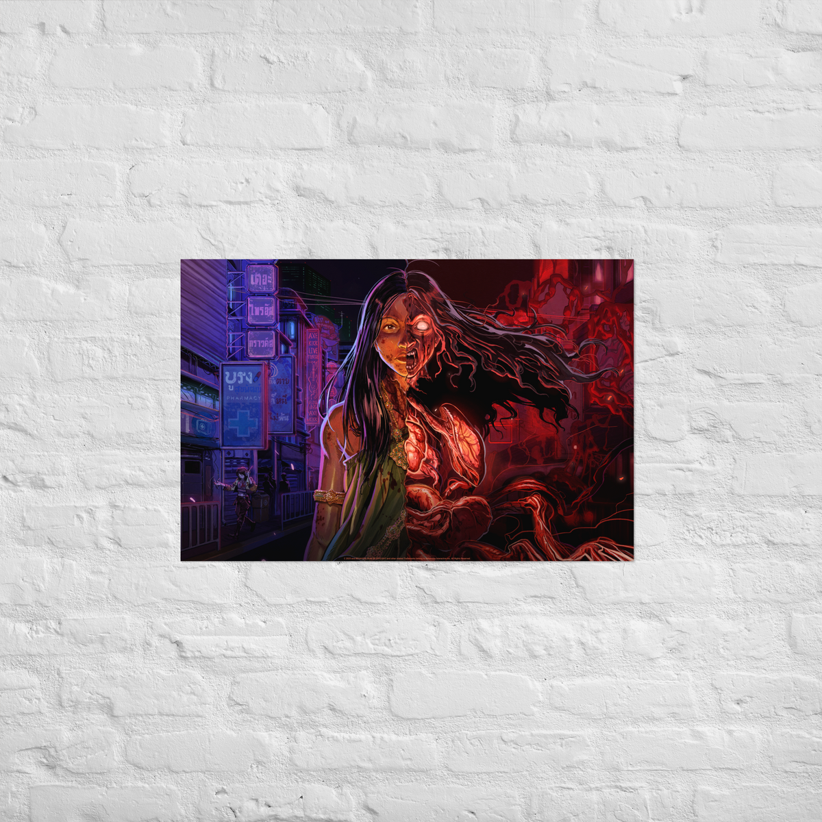 Human Half Poster Example Half Human, Half Krasue Premium Poster Print