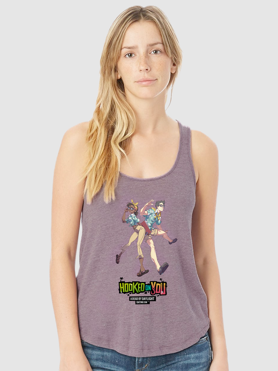 Hooked On You Claudette & Dwight Tank Top - Vintage Iris