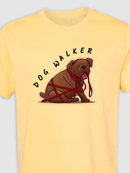 Dwight's Dog Walker Tee Sunset Gold
